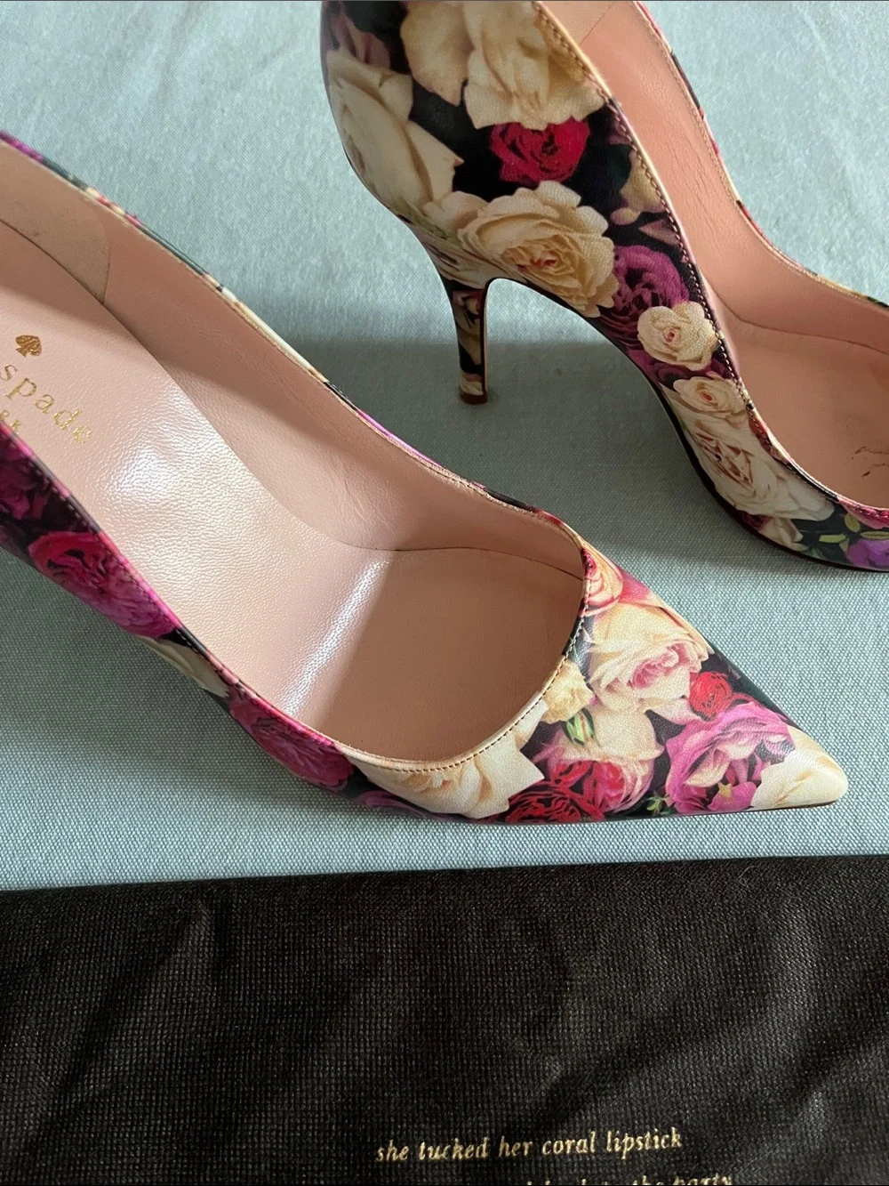 kate spade Floral Pointed Toe Pumps - Pink Multi Floral